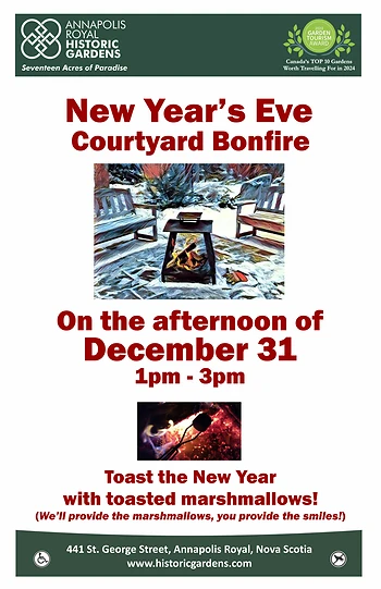 Poster for New Year's Eve Courtyard Bonfire