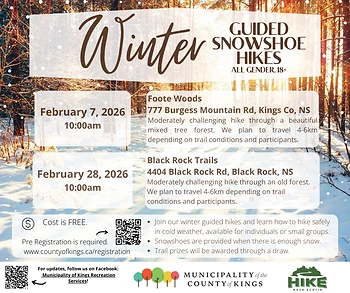 Poster for Winter Snowshoe Hike