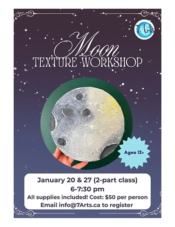 Poster for Moon Texture Workshop (2-parts)
