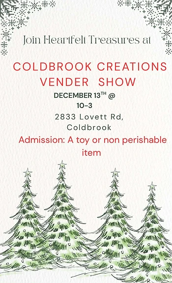 Poster for Coldbrook Creations Vendor Show
