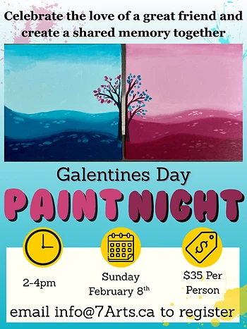 Poster for Galentines Day Paint Night