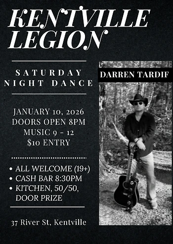 Poster for Saturday Night Dance with Darren Tardif