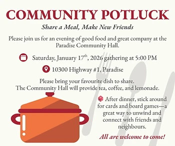 Poster for Community Potluck Dinner