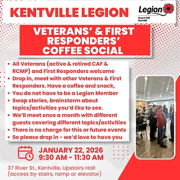 Poster for Veterans' & First Responders' Coffee Social