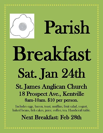 Poster for Parish Breakfast
