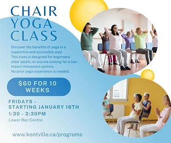Poster for Chair Yoga Class