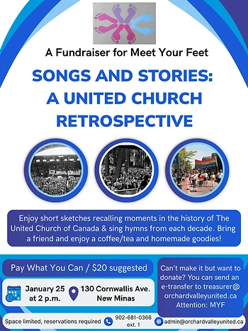 Poster for Songs 'n' Stories  A United Church Retrospective