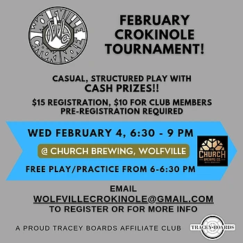 Poster for Recreational Crokinole Tournament