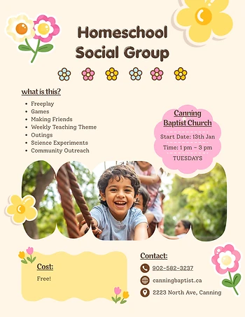 Poster for Homeschool Social Group