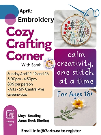 Poster for Cozy Crafting Corner: Embroidery