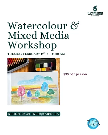 Poster for Watercolour & Mixed Media Workshop