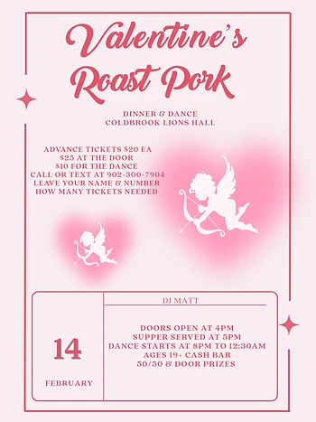Poster for Valentine's Dinner and Dance