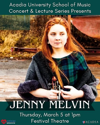 Poster for Concert & Lecture Series - Jenny Melvin