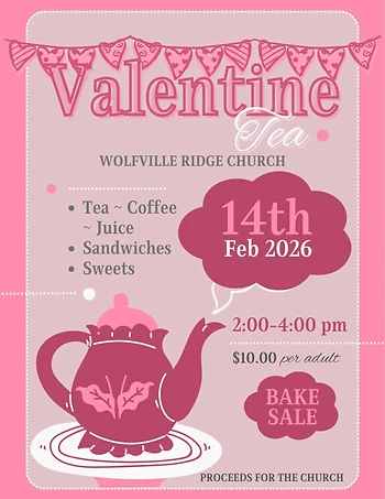 Poster for Valentine Tea & Sale