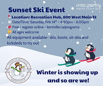 Poster for Valentine's Day Sunset Ski