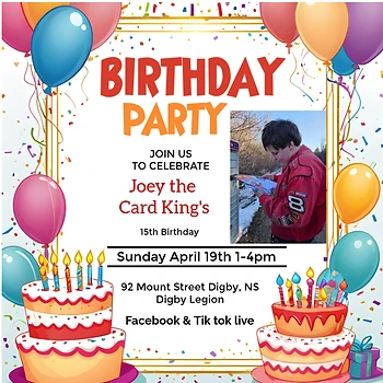 Poster for Joey the Card King's 15th Birthday Party