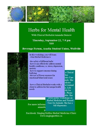 Poster for Herbs for Mental Health
