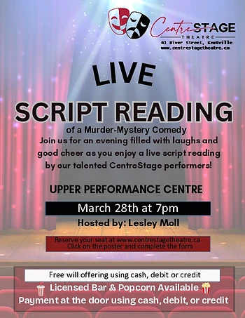 Poster for Staged Script Reading
