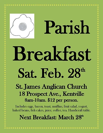 Poster for Parish Breakfast