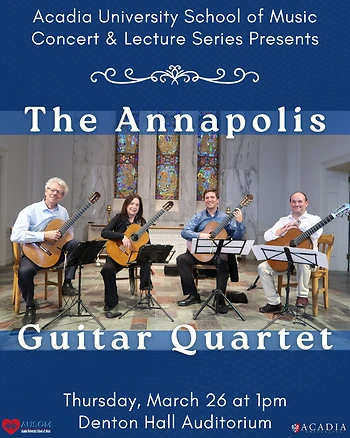 Poster for Concert & Lecture Series - Annapolis Guitar Quartet