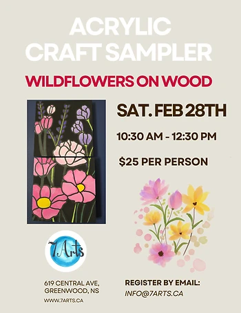 Poster for Acrylic Craft Sampler - Wildflowers on Wood