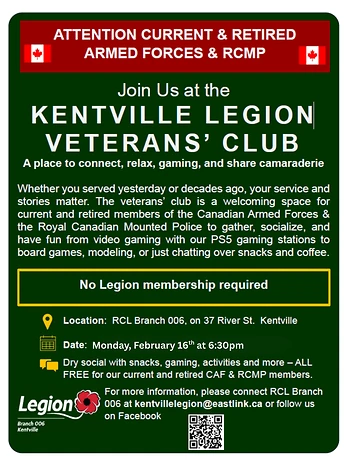 Poster for Veterans' Club