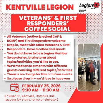 Poster for Veterans' & First Responders' Coffee Social