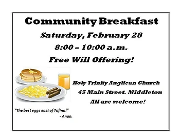 Poster for Community Breakfast