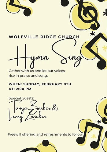 Poster for Hymn Sing