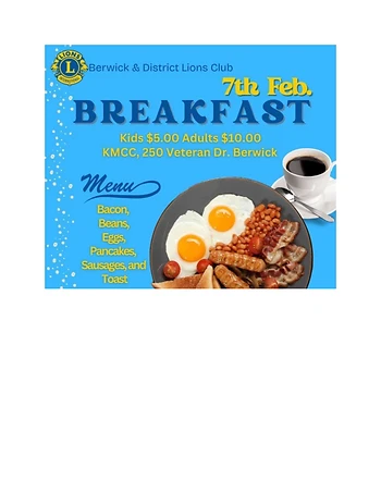 Poster for Community Breakfast