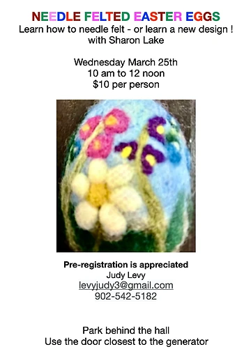 Poster for Needle Felted Easter Eggs