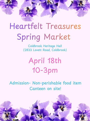 Poster for Heartfelt Treasures Spring Market