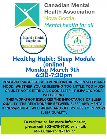 Poster for Healthy Habit Sleep Module (online)