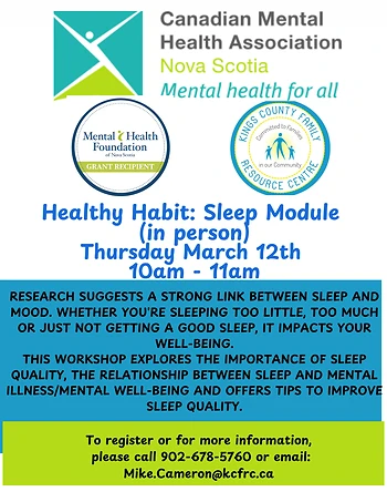 Poster for Healthy Habit Sleep Module
