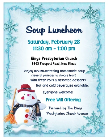 Poster for Soup Luncheon