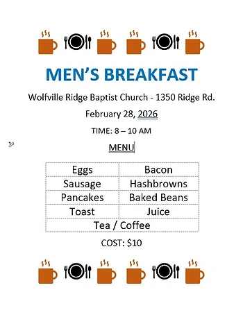 Poster for Men's Breakfast