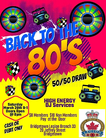 Poster for 80's Night
