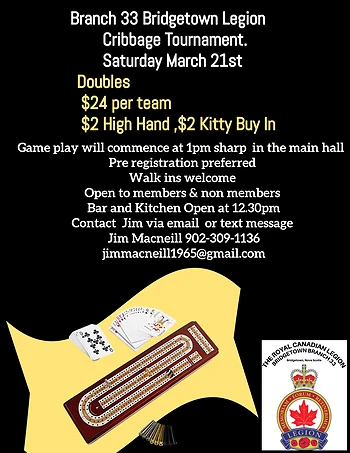 Poster for Cribbage Tournament