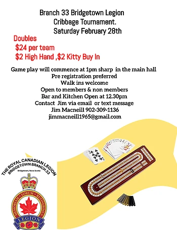 Poster for Cribbage Tournament