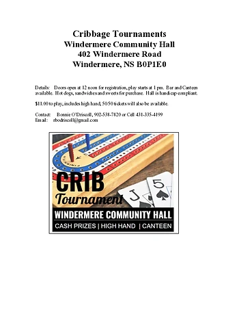 Poster for Crib Tournament