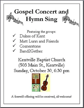 Poster for Gospel Concert