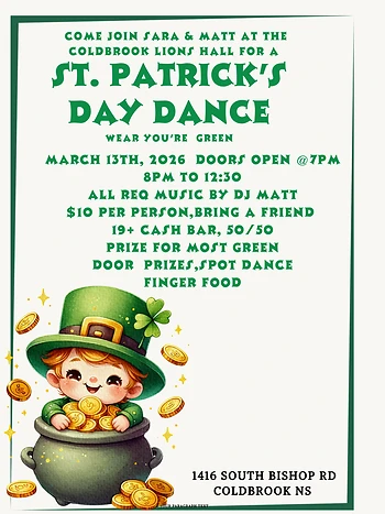Poster for St. Patrick's Day Dance