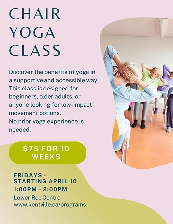 Poster for Chair Yoga Class