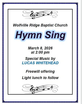 Poster for Hymn Sing