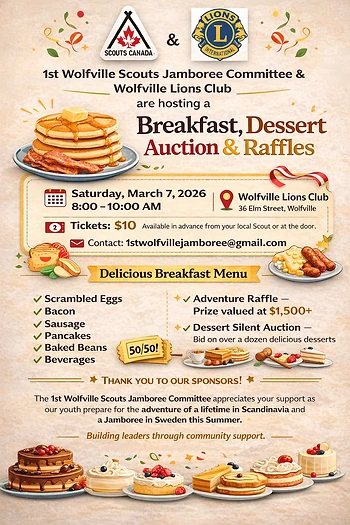 Poster for Breakfast & Dessert Auction