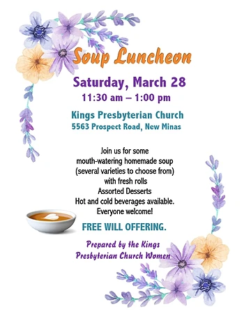 Poster for Soup Luncheon