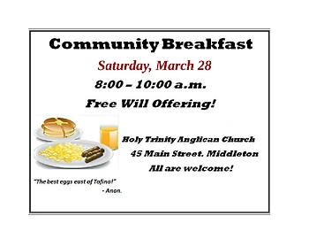 Poster for Community Breakfast