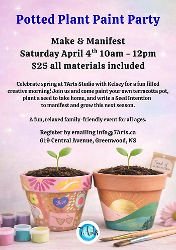 Poster for Make & Manifest: Potted Plant Paint Party