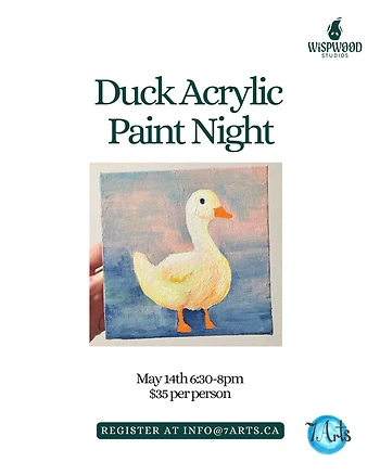 Poster for Duck Acrylic Paint Night