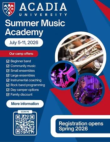Poster for Acadia Summer Music Camp Week